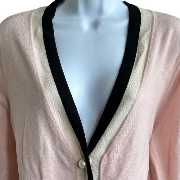 Sandro Clotilde Varsity wool cashmere blend Cardigan preppy sweater size M - Picture 6 of 14